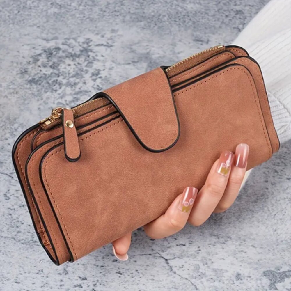 Tri-Fold, Large Capacity, Multiple Card Slots, Faux Leather